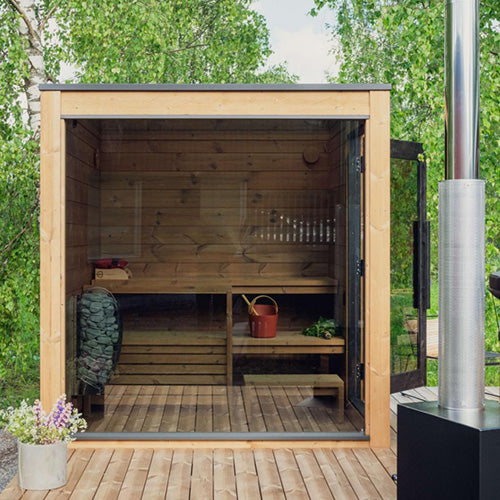 ThermaSol Nordic Dawn Sauna Cabin Fully Assembled Outdoor Sauna - image 3