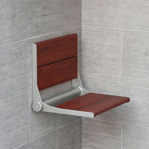 ThermaSol Shower Seat Bamboo, Folding Wall-Mount - image 2