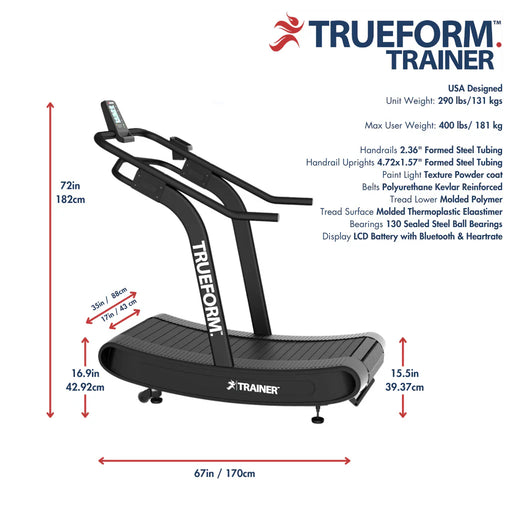 TrueForm Runner ALL NEW - TRUEFORM.TRAINER™ Curved Treadmill — side profile