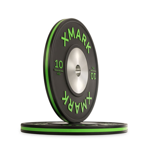 XMARK Striped Premium IWF Training Bumper Plates (KG) Pairs and Sets — weight load capacity