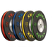 XMARK Striped Premium IWF Training Bumper Plates (KG) Pairs and Sets — close-up detail