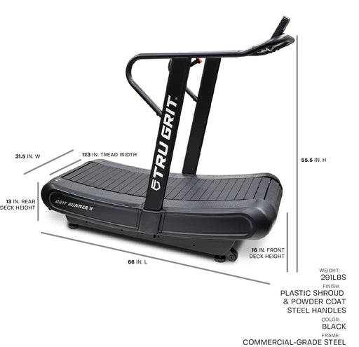 Grit Runner Elite treadmill dimensions