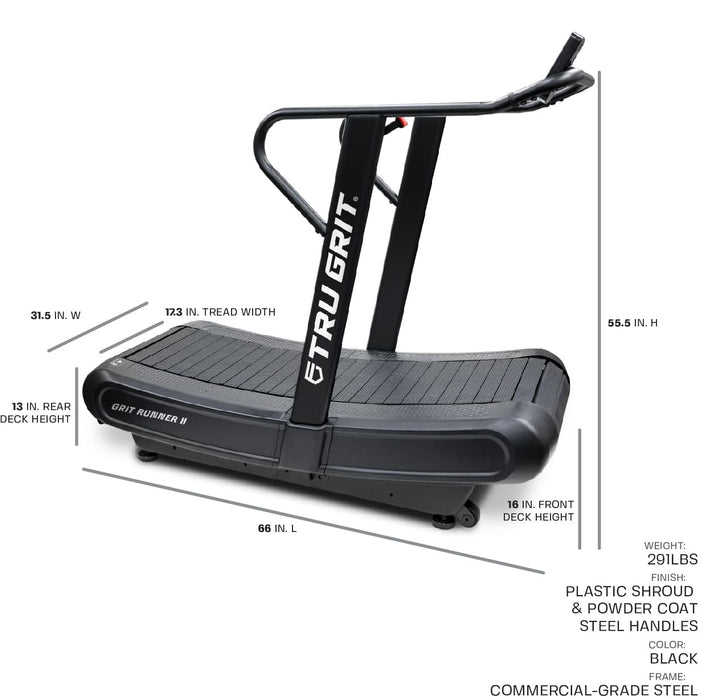 Grit Runner Elite treadmill dimensions