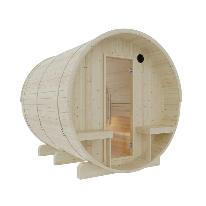 Finnish Sauna Builders Turku Finnish Barrel Sauna with Terrace and WiFi Heater - Finnish Sauna Builders — additional view 10
