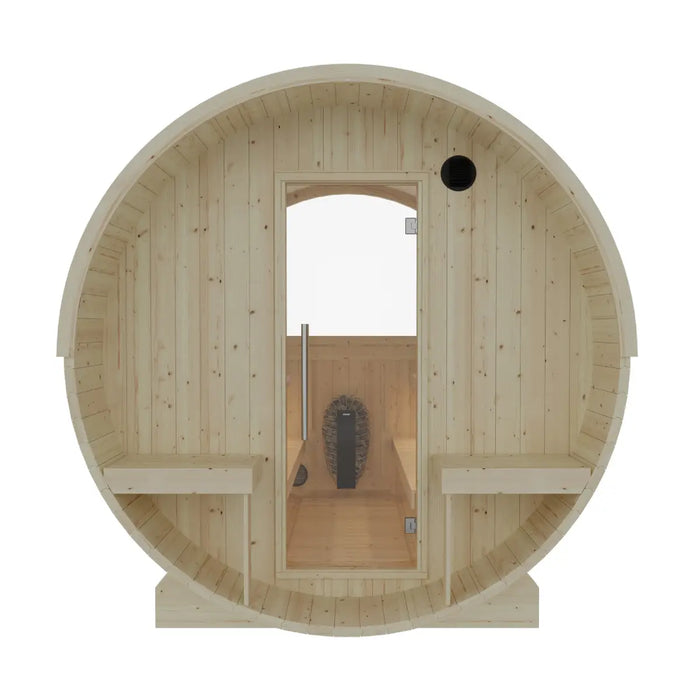 Finnish Sauna Builders Turku Finnish Barrel Sauna with Terrace and WiFi Heater - Finnish Sauna Builders — additional view 11
