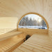 Finnish Sauna Builders Turku Finnish Barrel Sauna with Terrace and WiFi Heater - Finnish Sauna Builders — glass door detail