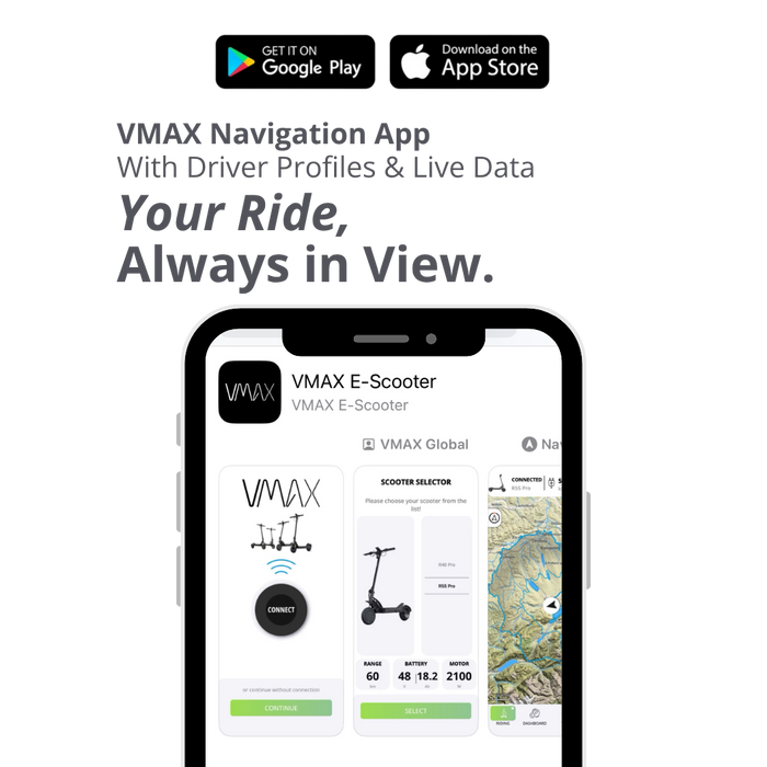 VMAX Mobility Inc NEW VX4 - VMAX Electric Scooter — folded for transport