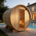 Finnish Sauna Builders Vassa Finnish Barrel Sauna with WiFi Heater - Finnish Sauna Builders — heater and controls