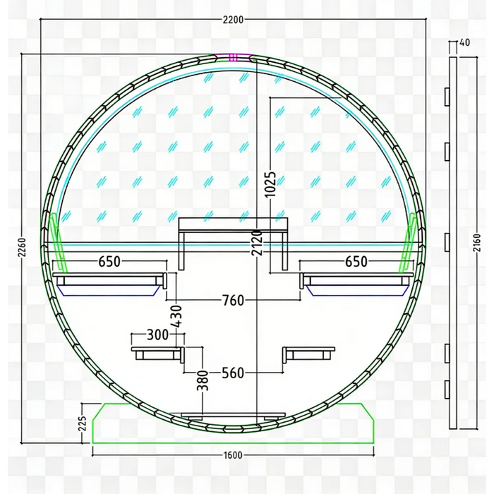 Finnish Sauna Builders Vassa Finnish Barrel Sauna with WiFi Heater - Finnish Sauna Builders — additional view 21