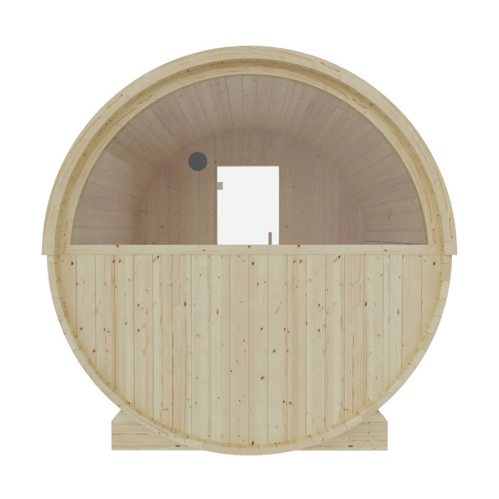 Finnish Sauna Builders Vassa Finnish Barrel Sauna with WiFi Heater - Finnish Sauna Builders — close-up feature