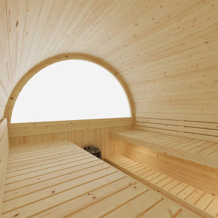 Finnish Sauna Builders Vassa Finnish Barrel Sauna with WiFi Heater - Finnish Sauna Builders — additional view 11