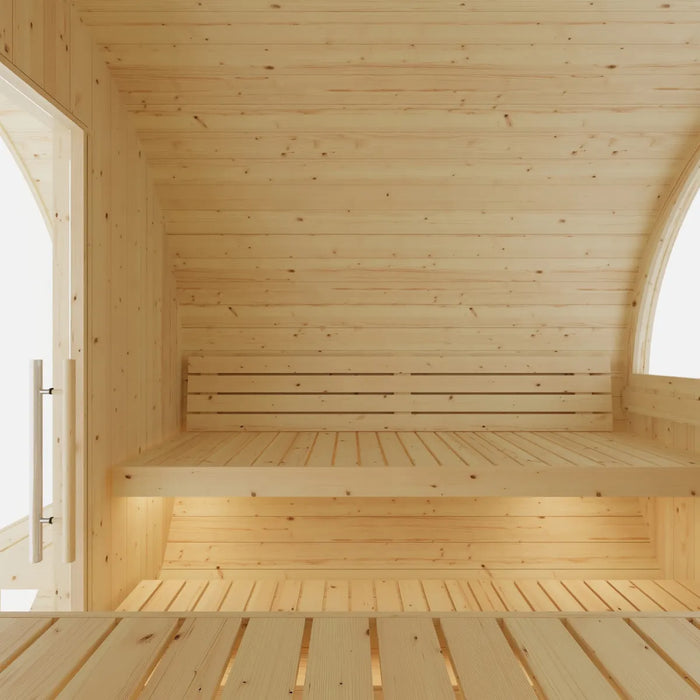 Finnish Sauna Builders Vassa Finnish Barrel Sauna with WiFi Heater - Finnish Sauna Builders — additional view 12