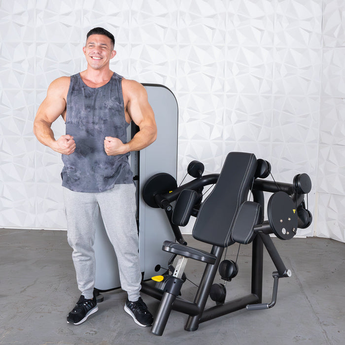 Muscle D Fitness Vogue Biceps Curl - Adjustable - Pin Selectorized - Arm Curl Machine