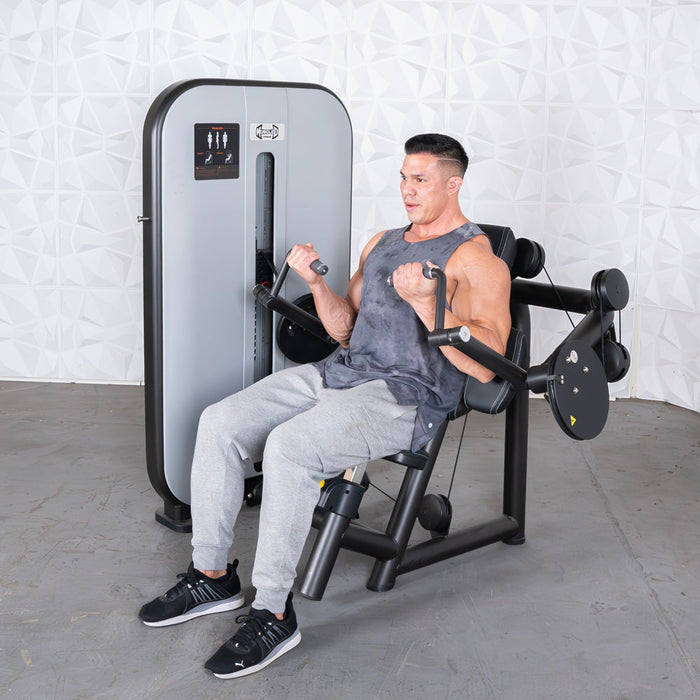 Muscle D Fitness Vogue Biceps Curl - Adjustable - Pin Selectorized - Arm Curl Machine
