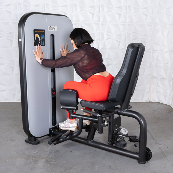 Muscle D Fitness Vogue Inner/Outer Thigh - Adjustable Seat - Pin Selectorized - Leg Workout Combo