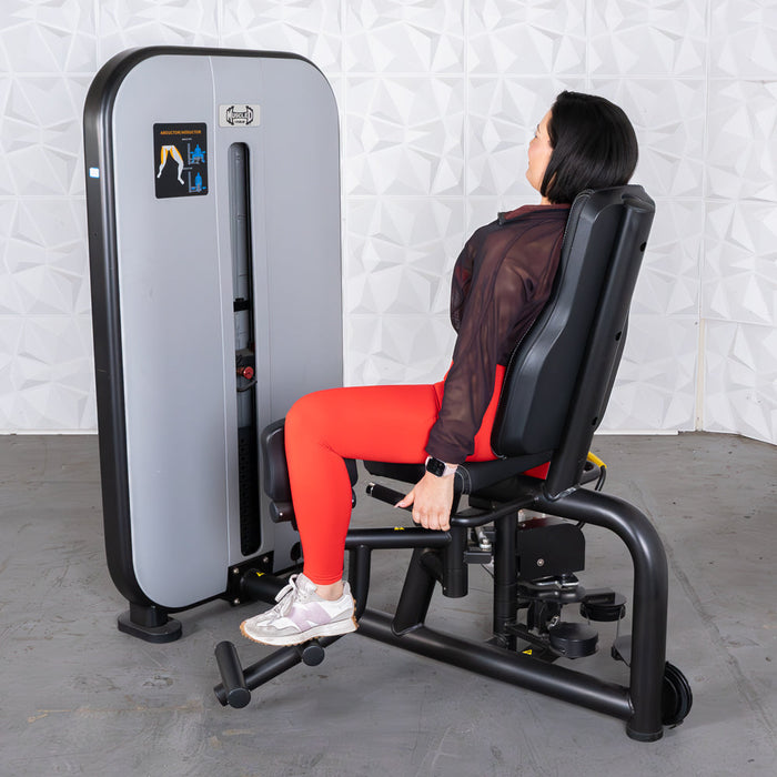 Muscle D Fitness Vogue Inner/Outer Thigh - Adjustable Seat - Pin Selectorized - Leg Workout Combo