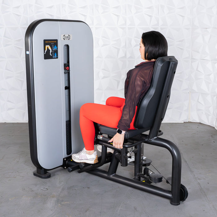 Muscle D Fitness Vogue Inner/Outer Thigh - Adjustable Seat - Pin Selectorized - Leg Workout Combo