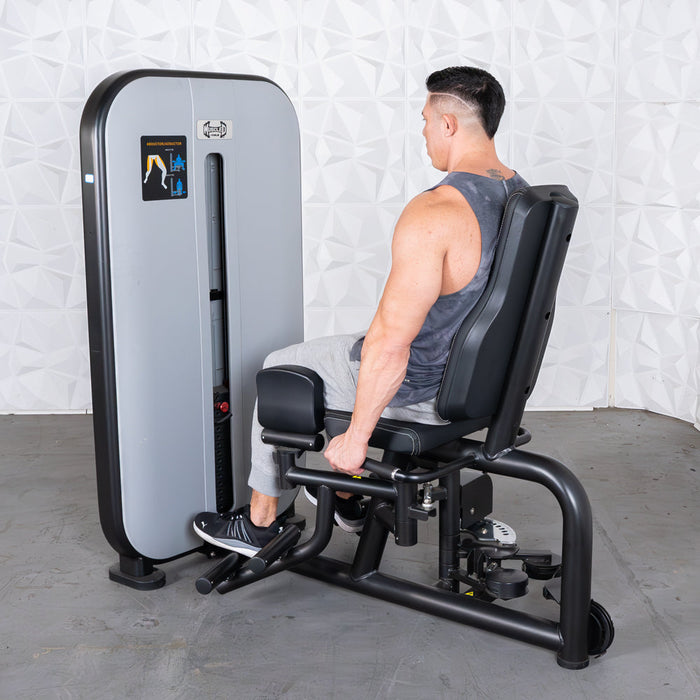 Muscle D Fitness Vogue Inner/Outer Thigh - Adjustable Seat - Pin Selectorized - Leg Workout Combo