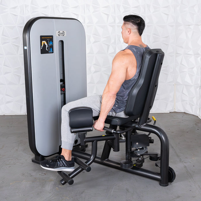 Muscle D Fitness Vogue Inner/Outer Thigh - Adjustable Seat - Pin Selectorized - Leg Workout Combo