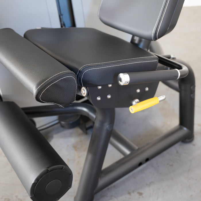 Muscle D Fitness Vogue Leg Extension - Adjustable Seat - Pin Selectorized - Quads Workout — side profile