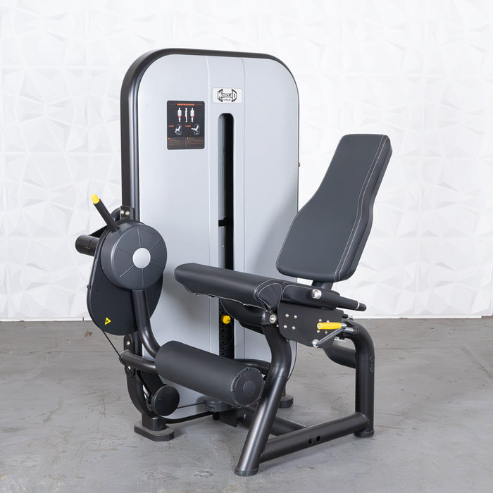 Muscle D Fitness Vogue Leg Extension - Adjustable Seat - Pin Selectorized - Quads Workout — adjustment mechanism