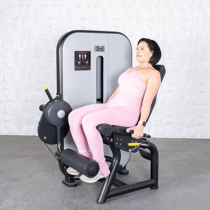Muscle D Fitness Vogue Leg Extension - Adjustable Seat - Pin Selectorized - Quads Workout — weight load capacity