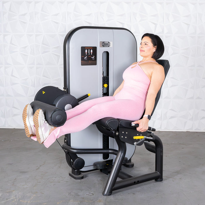 Muscle D Fitness Vogue Leg Extension - Adjustable Seat - Pin Selectorized - Quads Workout — front view