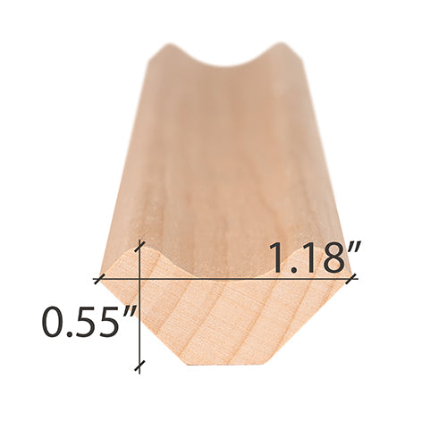 PROSAUNAS Alder 1x2 (14mm x 30mm) Inside Corner Trim SI Sauna Wood - image 5