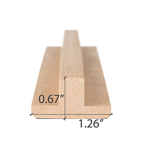 PROSAUNAS Alder 1x2 (17mm x 32mm) T-Moulding Sauna Wood, T-Moulding - image 5