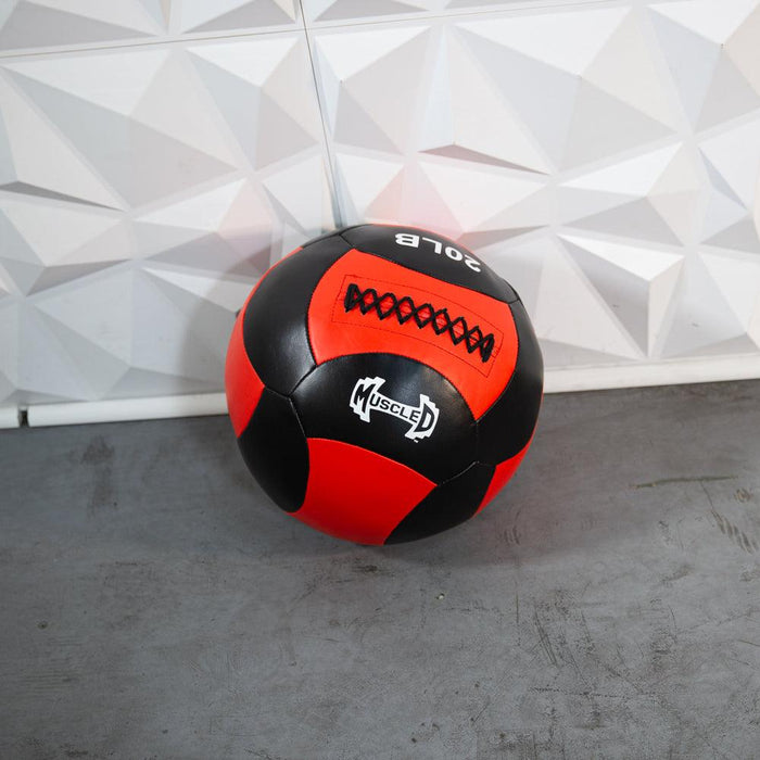 Muscle D Fitness Medicine Ball / Wall Ball - Muscle D Fitness - Heavy Duty Stitching - Multi-Panel D... — in use demonstration