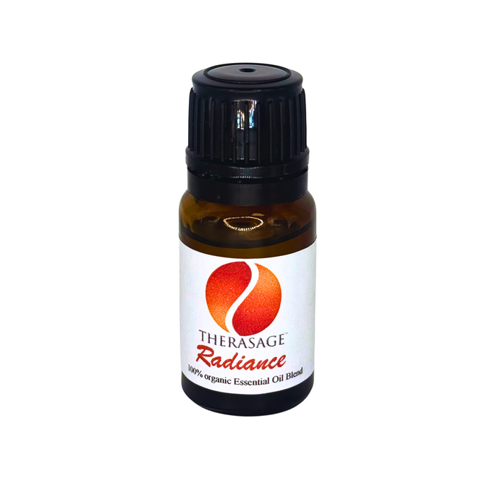 Therasage TheraEssentials organic essential oil blend 10 ml bottle, Radiance blend