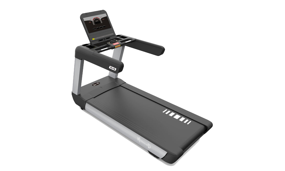 Muscle D Fitness V2 LED Screen Commercial Treadmill - Muscle D Fitness - Upgraded LED Screen Commercial Treadm... — front view