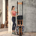 Muscle D Fitness Water Rower -  Wooden Seated Adjustable Water Rower — handles and grip