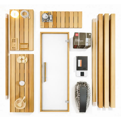 Finnish Sauna Builders Custom Indoor Sauna Room - 4' x 4' x 8' - Finnish Sauna Builders — exterior view
