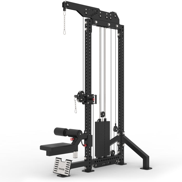 XMARK Commercial Lat Pulldown and Low Row Single Stack Functional Trainer — weight load capacity