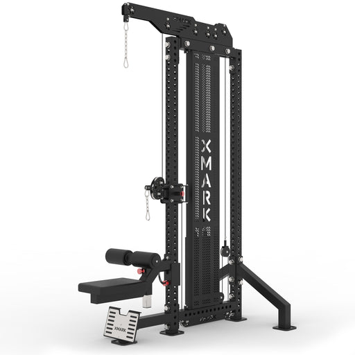 XMARK Commercial Lat Pulldown and Low Row Single Stack Functional Trainer — front view