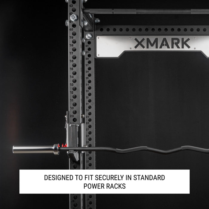 XMARK Convict 6ft Rackable Curl Bar — weight load capacity