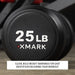 XMARK Round Commercial Urethane Dumbbells  (5-50 lb and 5-75 lb Sets) — adjustment mechanism
