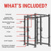XMARK Viper Power Rack with Storage & Strap Safeties — side profile