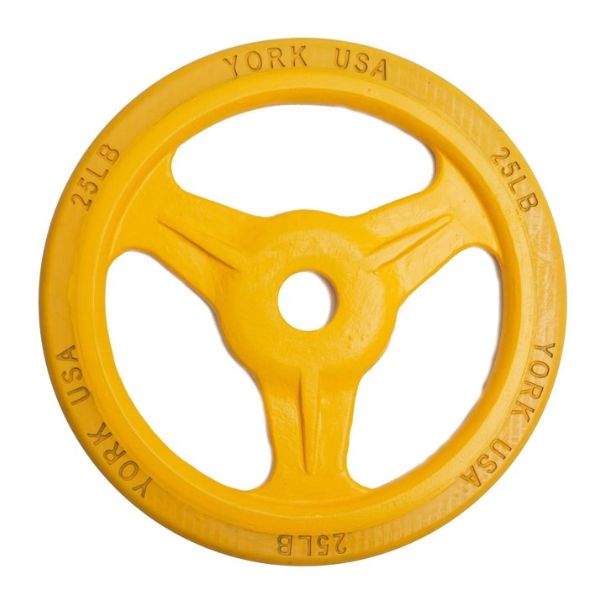 York Barbell Bumper Grip Plate Sets (Colored) — grip and contact surface