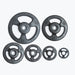 York Barbell 2″ Iso-Grip Steel Olympic Plate Sets — front view