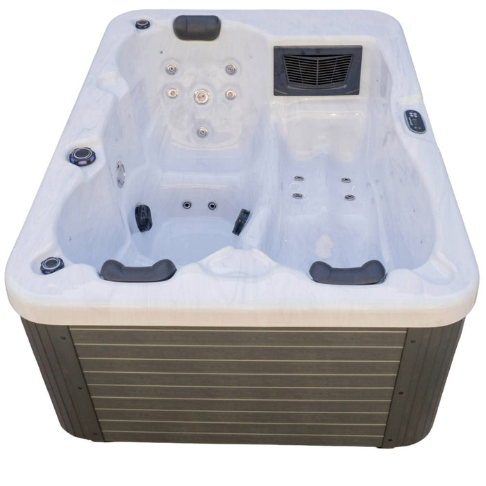 Luxury Spas Allure 3-person plug and play hot tub angle view