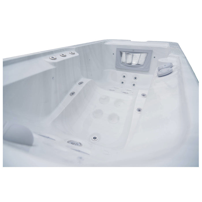 Luxury Spas Lacey 1-person hot tub with cover and steps