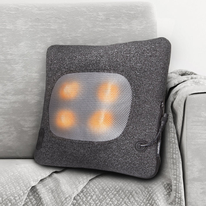 AmaMedic AM-61 Shiatsu Massage Cushion Portable Massager — in-use lifestyle shot