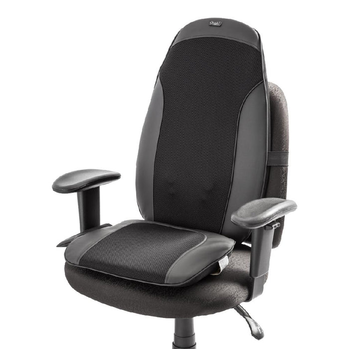 AmaMedic Shiatsu Massaging Back Seat Portable Massager — in-use lifestyle shot