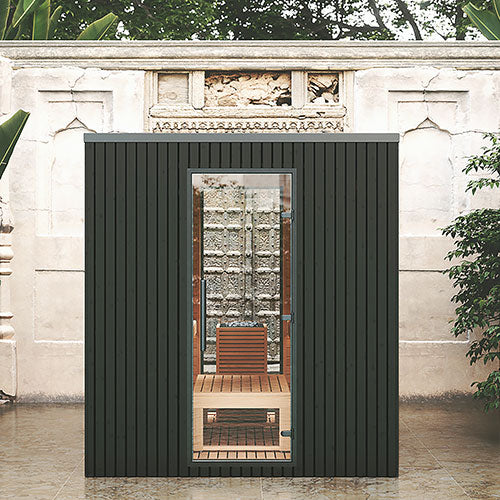 Auroom Garda Outdoor Sauna Cabin Outdoor Modular - GAR-BLACK-90X90R-L - image 3
