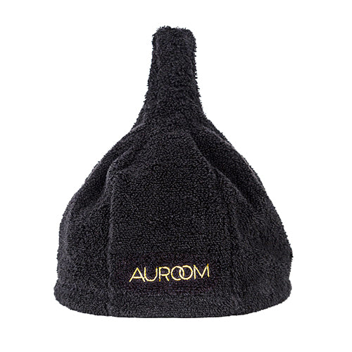 Auroom Sauna Hat Sauna Hat Pipe, Black, Natural Linen & Cotton Blend