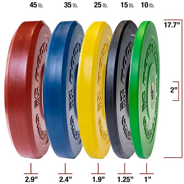 Body Solid 260 lb. Chicago Extreme Color Bumper Plate Set - OBPXC260