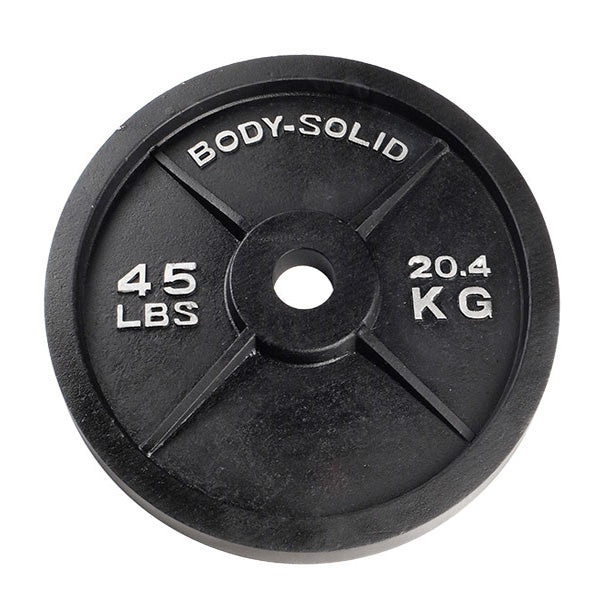 Body-Solid 455 Lbs. Cast Iron Olympic Weight Plates - Osb455