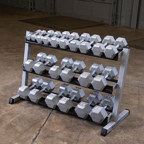 Body Solid 48inch 3-Tier Dumbbell Rack - GDR48